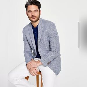 Lauren Ralph Lauren Blue Houndstooth Sport Coat